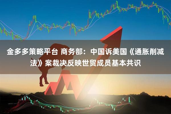 金多多策略平台 商务部：中国诉美国《通胀削减法》案裁决反映世贸成员基本共识